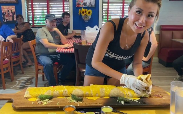 Woman Eats Ten-Pound Burrito in Under Ten Minutes